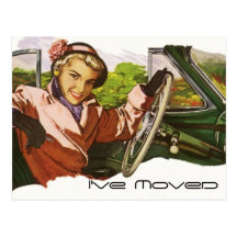 Postcard Vintage Retro Fun I've Moved New Address