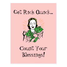 Postcard Vintage Retro LIfe Count Your Blessings