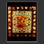 Postcard-Vintage Stained Glass-21 postcards