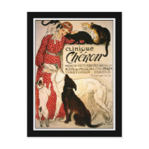 Postcard: Vintage Steinlen "Clinique Cheron" by VintagePets Postcard: Vintage Steinlen "Clinique Cheron"
