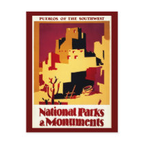 Postcard-VIntage Travel-Pueblos of Southwest
