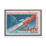 Postcard Vostok 1 and Yuri Gagarin Flight