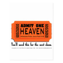 Postcard VT admit one ticket