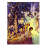 Postcard:  Waterfall - Maxfield Parrish