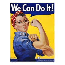 Postcard: We Can Do It  - Vintage Poster Image