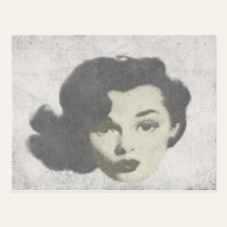 Postcard with a Cool Beautiful Pop Art  Face postcards
