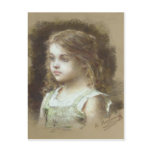 Postcard With Alexei Alexeivich Harlamoff Painting