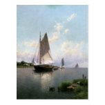 Postcard With Alfred Thompson Bricher Painting