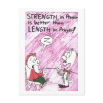 Postcard with animated funny church sayings