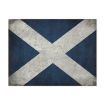 Postcard with Dirty Scottish Flag