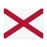 Postcard with Flag of Alabama State - USA