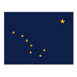 Postcard with Flag of Alaska State - USA