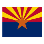 Postcard with Flag of Arizona State - USA