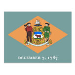 Postcard with Flag of Delaware State - USA