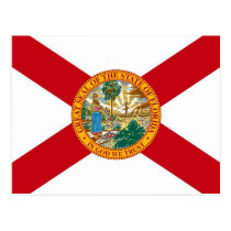 Postcard with Flag of Florida State - USA postcards