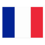Postcard with Flag of France