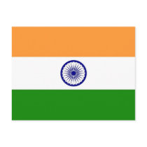 Postcard with Flag of India