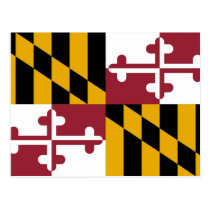 Postcard with Flag of Maryland State - USA postcards