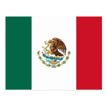 Postcard with Flag of Mexico