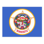 Postcard with Flag of Minnesota State - USA
