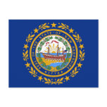Postcard with Flag of  New Hampshire State - USA