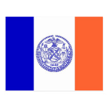 Postcard with Flag of New York City - USA postcards