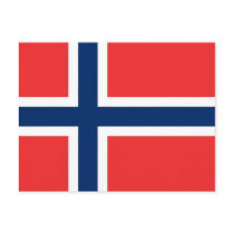 Postcard with Flag of Norway