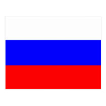 Postcard with Flag of Russia postcards