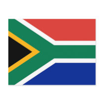 Postcard with Flag of South Africa