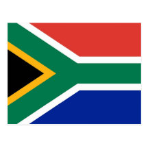 Postcard with Flag of South Africa