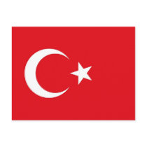 Postcard with Flag of Turkey