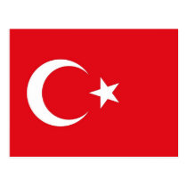Postcard with Flag of Turkey postcards