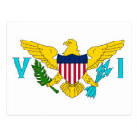 Postcard with Flag of Virgin Islands- USA