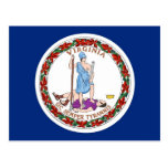Postcard with Flag of Virginia State - USA