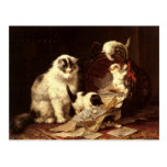 Postcard With Henriette Ronner-Knip Painting