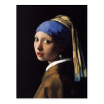 Postcard With Johannes Vermeer Painting