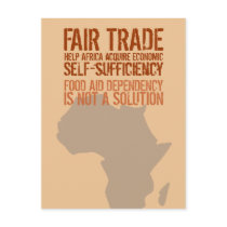 Postcard with original Fair Trade message