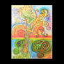 Postcard with Psychedelic Colourful Tree Design