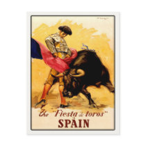 Postcard with Spanish Bullfight Poster