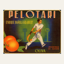 Postcard with Spanish Crate Label Print for Olives postcards