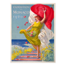Postcard With Vintage Ad Poster