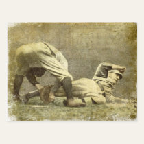 Postcard with Vintage Baseball Print postcards