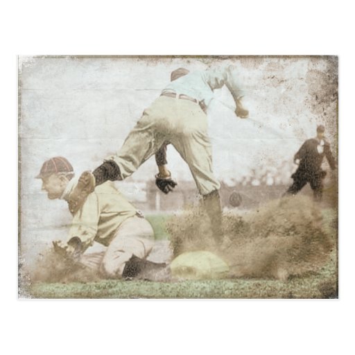 Postcard with Vintage Baseball Print | Zazzle