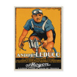 Postcard With Vintage Bicycle Poster Print