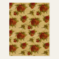 Postcard with Vintage Floral Print postcards