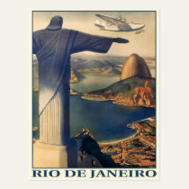 Postcard with Vintage Rio de Janeiro Print postcards