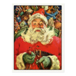 Postcard with Vintage Santa Claus Greetings