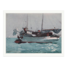 Postcard With Winslow Homer Painting