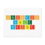 Periodic Table Writer Postcards