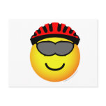 Biker emoticon glasses  postcards